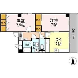 2DK 間取り図