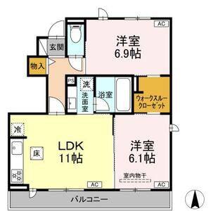 2LDK 間取り図