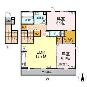2LDK 間取り図