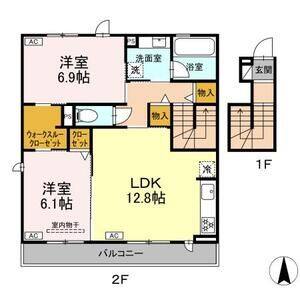 2LDK 間取り図