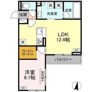 1LDK 間取り図