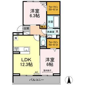 2LDK 間取り図