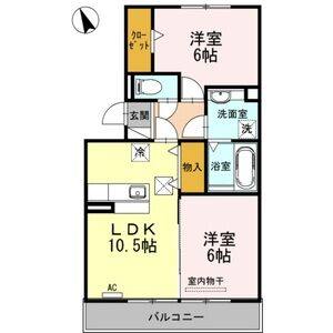 2LDK 間取り図