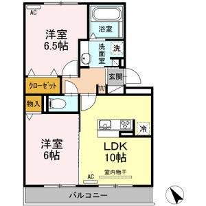 2LDK 間取り図