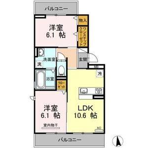 2LDK 間取り図