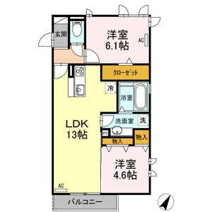2LDK 間取り図