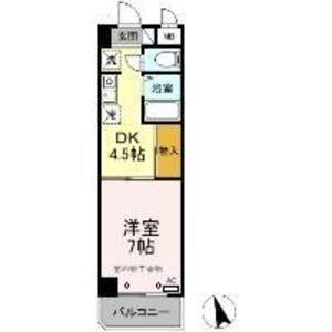 1DK 間取り図