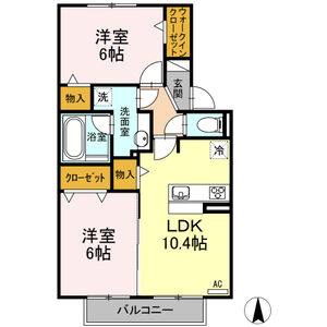 2LDK 間取り図