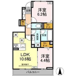 2LDK 間取り図