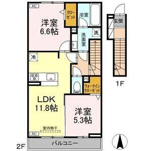 2LDK 間取り図