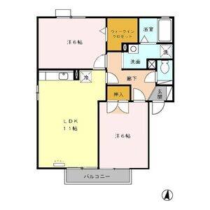 2LDK 間取り図