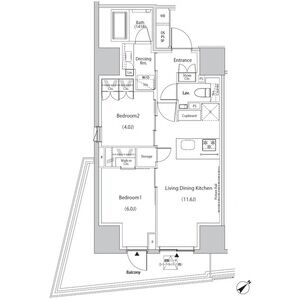 2LDK 間取り図