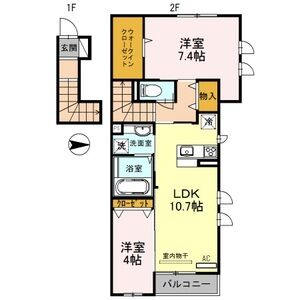 2LDK 間取り図