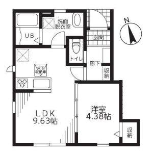 1LDK 間取り図