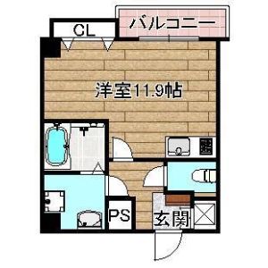 ワンルーム 間取り図