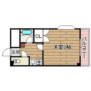 1K 間取り図