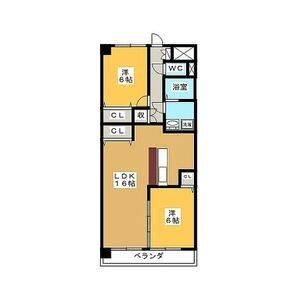 2LDK 間取り図