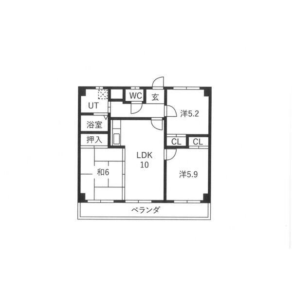 3LDK 間取り図