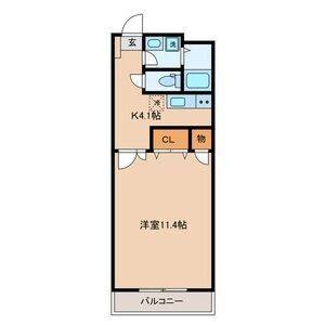 1K 間取り図