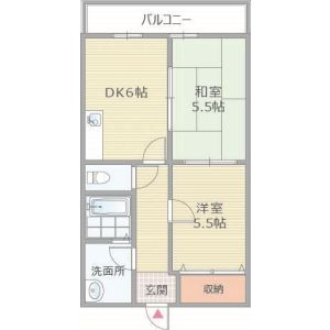 2DK 間取り図