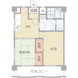 2DK 間取り図