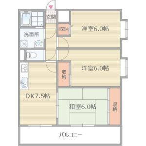 3DK 間取り図