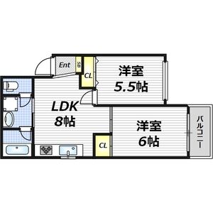 2LDK 間取り図