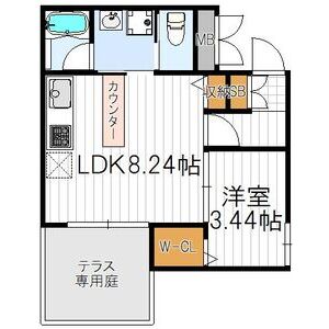 1LDK 間取り図