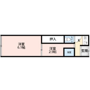 1K 間取り図