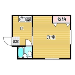 1K 間取り図