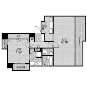 1LDK 間取り図