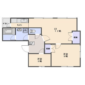 2LDK 間取り図