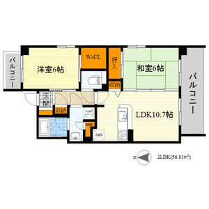 2LDK 間取り図