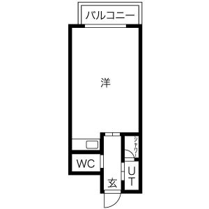 1K 間取り図