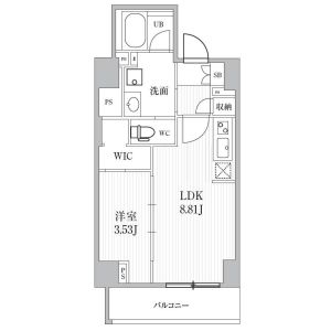 1LDK 間取り図