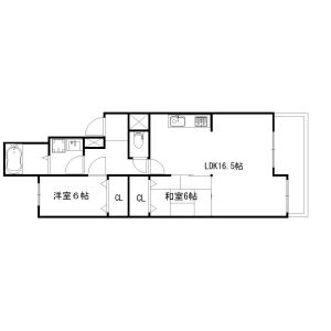 2LDK 間取り図