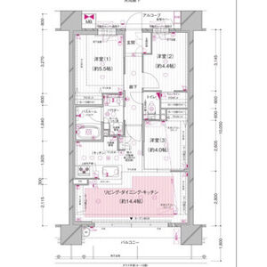 3LDK 間取り図