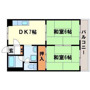 2DK 間取り図