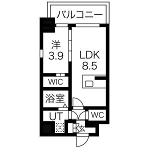 1LDK 間取り図