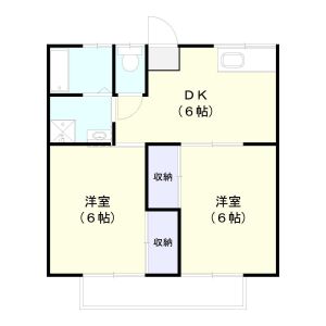 2DK 間取り図