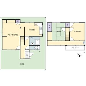 2LDK 間取り図