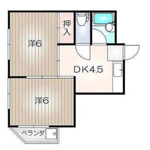 2DK 間取り図