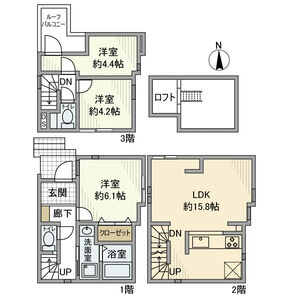 3LDK 間取り図
