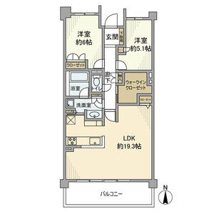 2LDK 間取り図