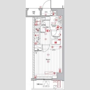 1K 間取り図