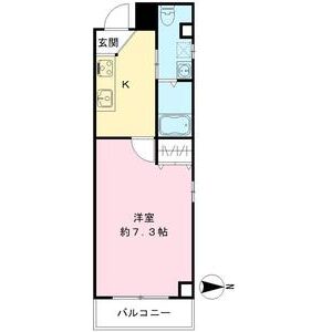 1K 間取り図