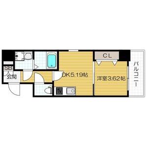 1DK 間取り図