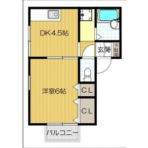 1DK 間取り図