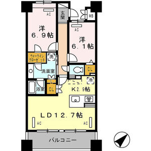 2LDK 間取り図