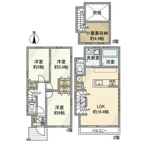 3LDK 間取り図